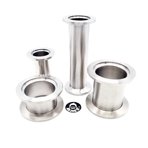 Image of bmotiontech Full Nipple with KF25 NW25 Flange Straight Tube, tube OD 1 inch (KF25 100 mm), No laser mark or logo on the part.