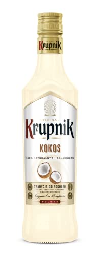 Krupnik Coconut Liqueur - Tropical and Creamy Polish Vodka Liqueur Crafted from Cream Milk and Vodka Perfect as a Digestif for Sipping Cocktails Coffees and Desserts 16% ABV 50cl