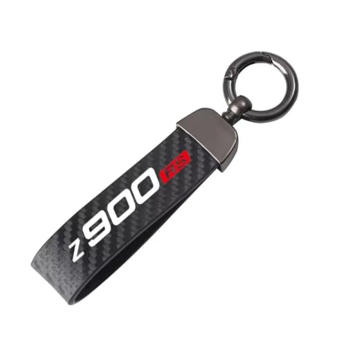 Porte-clés Moto en Cuir et Fibre de Carbone pour Kawasaki Z900RS Z900 Z900ABS Z 900 A B S 2017 2018 2019 Porte-clés en Cuir de Haute Porte-clés Moto...