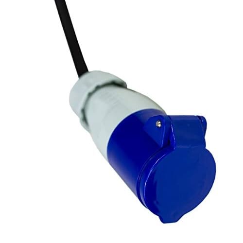CEE Adapter Kabel Kupplung auf Schutzkontakt Chilitec Stecker 35cm IP44 spritzwassergeschützt 230V / 16A 3-polig für Camping, Boot, Camper, 22851