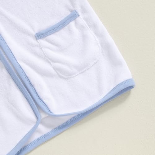 Biayxms Roupão de banho de tecido felpudo para meninas, meninos, com zíper, manga comprida, para cri