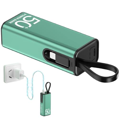 Power Bank 2 in 1 portatile, mini powerbank da 5000