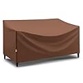 Arcedo Patio Sofa Cover, Waterproof Outdoor 3 Seater Couch Cover, Heavy Duty Durable Windproof Patio Furniture Sectional Protector, 90W x 34D x 32 H Inch, Brown
