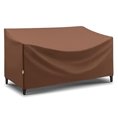 Arcedo Patio Sofa Cover, Waterproof Outdoor 3 Seater Couch Cover, Heavy Duty Durable Windproof Patio Furniture Sectional Protector, 90W x 34D x 32 H Inch, Brown