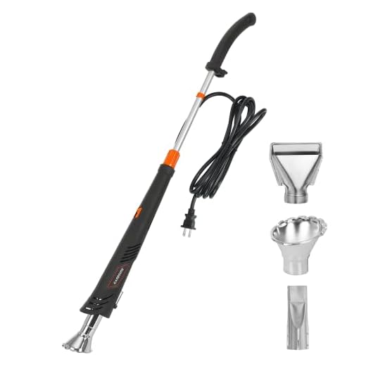 Weed Burner, 1800W Electric Weed Burner, BBQ Fan Air Blower, Electric Thermal Weeder Up to 700°C with 3 Nozzles and 3M Cable, Environmentally Friendly, for Garden,Patio, Driveway, BBQ