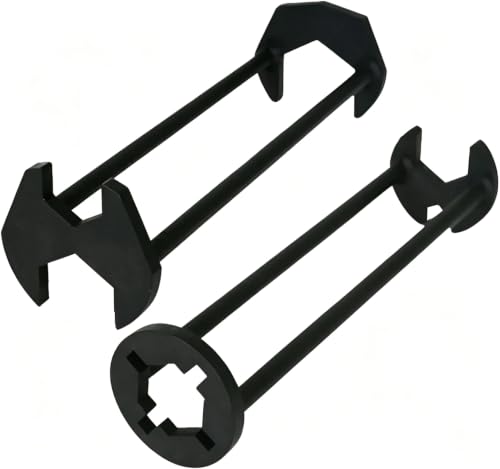 BayBerry Tap Spanner 2Pcs Basin Wrench for Tight Space - 7 Size Multifunctional Plumbers Wrench & Sink Tool Universal Four Claw Hex Wrench Design for Under Basin Kitchen & Bathroom Plumbing