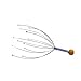Produktbild Kapian Kopfmassage Spinne mit 12 Fingern Kopfspinne für perfekte Entspannung hochwertig verarbeitet Holzgriff Kopfmassagegerät Relax Kopfgreif Massagespinne Verbessertem Konzept Kopfkrauler (Silber)