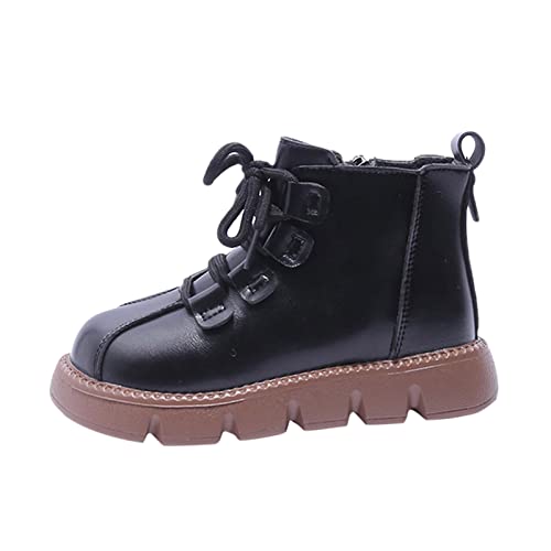 Fashion Winter Children Boots For Boys And Girls Bon Slip Thick Soles Flat Bottoms Side Zippers Plush Warm E Girl Boots