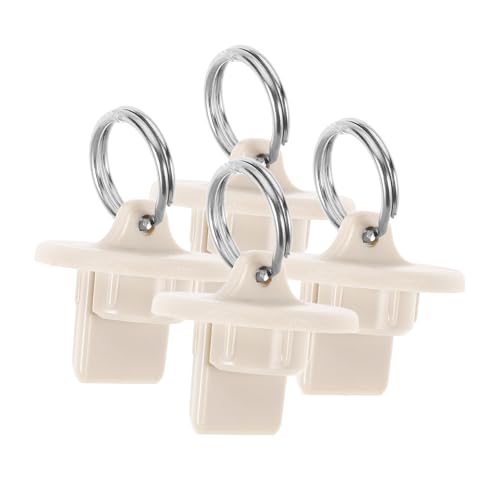 Levemolo 4pcs Windproof End Caps for Outdoor Curtains Plastic Bungee Cord Pull Ring Replacement for Roller Up Blinds Protection Against Wind and Sand