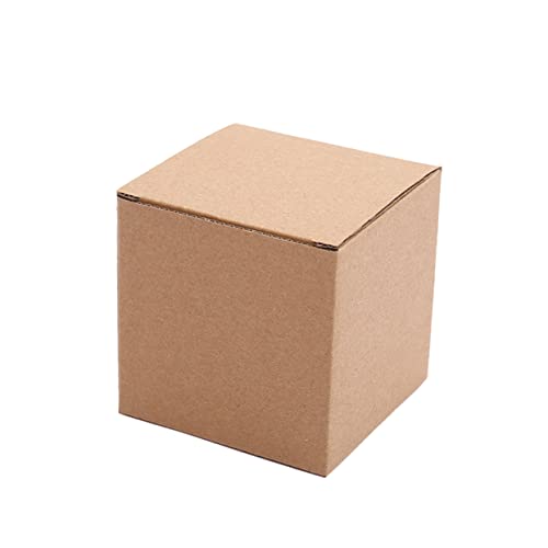 BEBEMOKO 10 cajas de embalaje de papel kraft duraderas, ideales para almacenamiento delicado y paquetes exprés, tamaño 8 x 8 x 8 cm para eventos y ocasiones especiales
