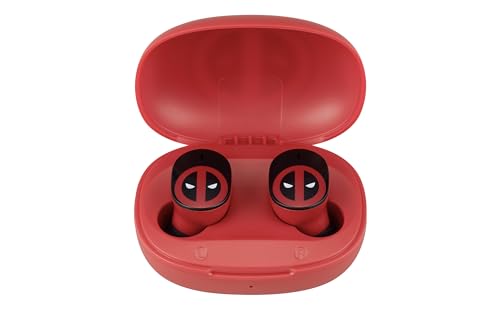 Deadpool Wireless Earbuds with Mic, Bluetooth Earbuds with Charging Case