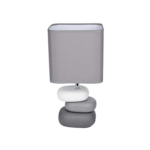 HOMEA 6LCE078GR LAMPE, CERAMIQUE, 40 W, GRIS, L.15.3l.15.3H.30.5CM