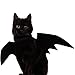 Coppthinktu Cat & Dog Bat Wings Halloween Costume, Black Felt Cloth, Size: Chest 36-42cm(14-17in) * neck 24-36cm(9-14in), Adjustable, Halloween, Christmas, New Year