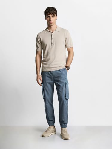 Image of The Indian Garage Co Men Mid-Rise Stretchable Relaxed Fit Cargo Joggers