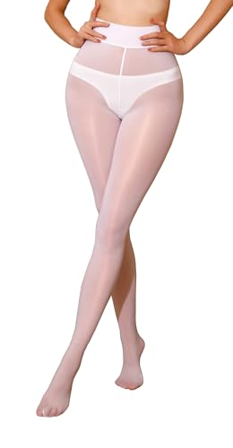Image of VEBZIN Tights for Women Black Sheer 30D Tights High Waisted Stockings Pantyhose