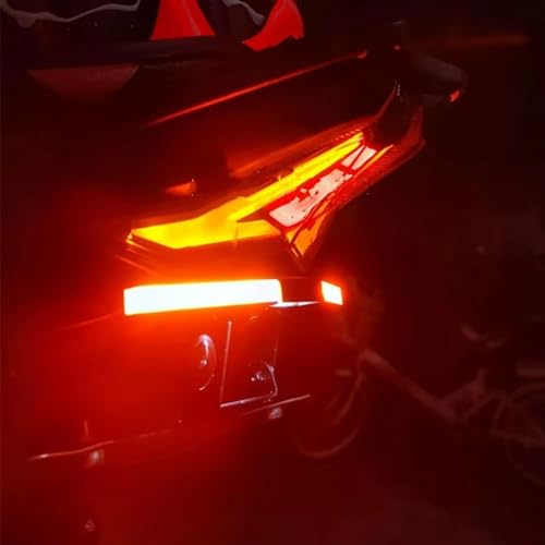 Support plaque immatriculation réglable moto kit d'élimination de bavette - 5