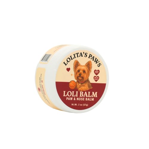 Loli Balm Dog Paw Balm & Nose Balm – Natural Lick-Safe Moisturizer for Dry Noses & Cracked Paws, Year-Round Soft Paws & Noses, Multi Use, Organic, Made in USA – 2 OZ