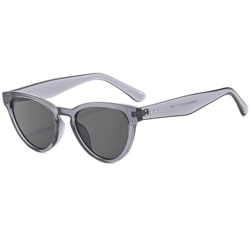 Lunettes de soleil œil de chat rétro avec rivets métalliques pour hommes et femmes
