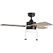 Prominence Home Reston, 42 Inch Modern Farmhouse LED Ceiling Fan with Light, Pull Chain, Dual Mounting Options, Dual Finish Blades, Reversible Motor - 51015-01 (Bronze)