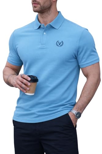 Image of Mack Jonney Men's Cotton Polo T-Shirt|Solid Regular Fit|Half Sleeve Collar T-Shirt for Casual Wear-MJ-32