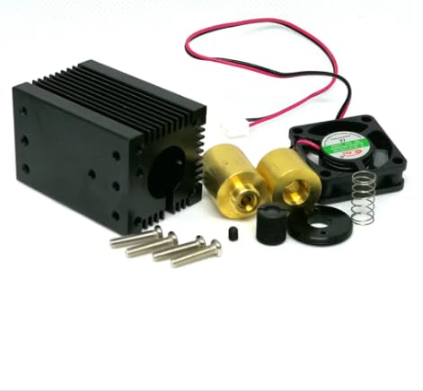 Laser Diode Housing 30x50mm 9.0mm for 405nm-450nm to-5 Laser Module LD with Glass Collimating Lens & Fans