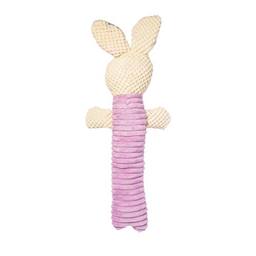 Image of Best Pet Supplies Log Plush Toy With 3 Textures and 2 Squeakers - Interactive for Small and Large Dog Breeds - Pig, Sheep and Rabbit Bundle, Large