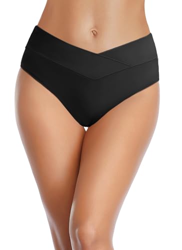 Tempt Me Women Full Coverage Bikini Bottom - V Cut Swimsuit High Waisted Bathing Suit Bottoms 20253