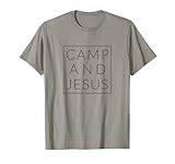 Camp and Jesus, Christian Minimal Camping Tee Shirt T-Shirt