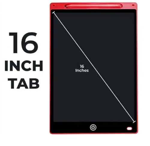 Image of LCD Writing Tablet 16 inches Paperless Memo Digital Tablet Pad for Writing /Drawing /Scribble Board /Erasable Doodle Pad for Educational Toy for Kids 16 inch Multicolour (16-inch)