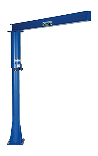 Vestil Jib-Fm-6 Steel Fixed Floor Mounted Jib Crane, 600 Lb Capacity, Usable I-Beam Length 70", I-Beam 4" Flange X 6" Height, Overall I-Beam Length 80", Rotation 360 Degree, Under I-Beam 99-1/4" #TOP19