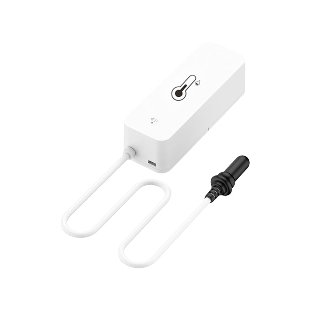 Littimoon Tuya WiFi Temperatures Humidity Sensor with External Probe Wireless Thermometer App Monitor for Freezer Fish Tank