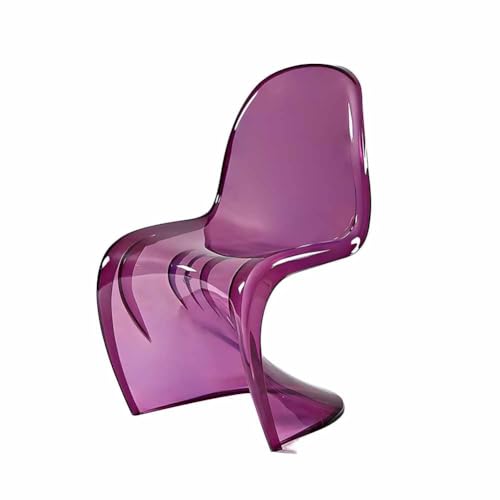 Silla auxiliar acrílica, diseño voladizo sin brazos para cocina y comedor, silla moderna de acento transparente
