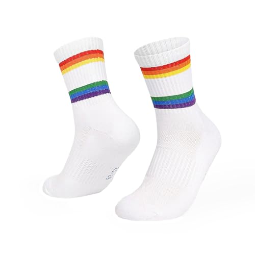 7-Mi Men's Athletic Socks Cotton Crew Mid Calf Socks Lightweight Casual Breathable Women's Sock 3 Pairs