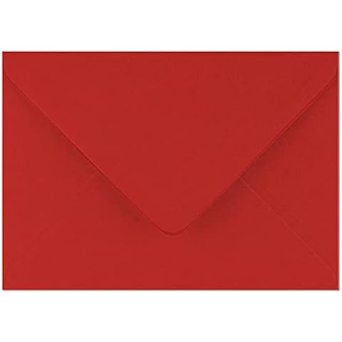 Red Envelopes Size C6 162mm x 114mm - 100gsm - Pack of 100 Cover