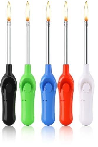 5X VANI Stabfeuerzeug Kerzenanzünder Gas Feuerzeug 24 cm Lang Nachfüllbar...