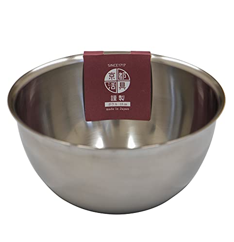 ???? Kyoto Katsugu 4580047176976 Stainless Steel Deep Ball, 7.1 inches (18 cm), Made in Japan