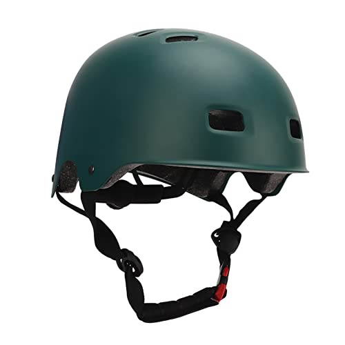 KIMISS Casco de Ciclismo Ajustable con de Ventilación para Patinar y Montar a Caballo - Casco Verde de Seguridad para Adultos para Ciclismo y Uso de BMX (L)