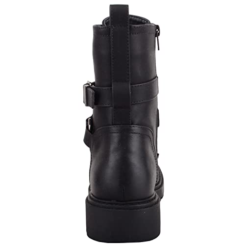 Bottines à lacets en similicuir noir aux finitions soignées - 3