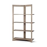 Mercana Turnbull Solid Wood X Modular Shelving Units & Bookcases, 42' L x 20' W x 72' H, Light Brown