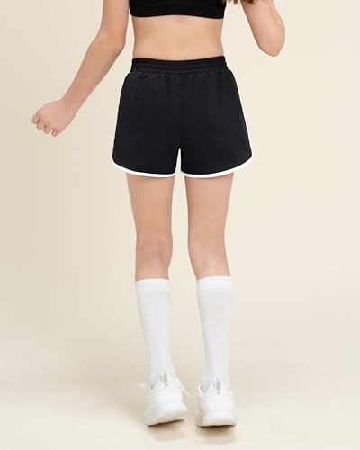 Stelle Girls Athletic Shorts with Pockets Girls Running Shorts Volleyball Soccer Shorts for Kids Elastic Waist3