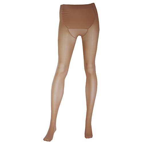 Image of Truform Sheer Maternity Pantyhose, 15-20 mmHg Compression, Tummy Support, 20 Denier, Beige, X-Tall