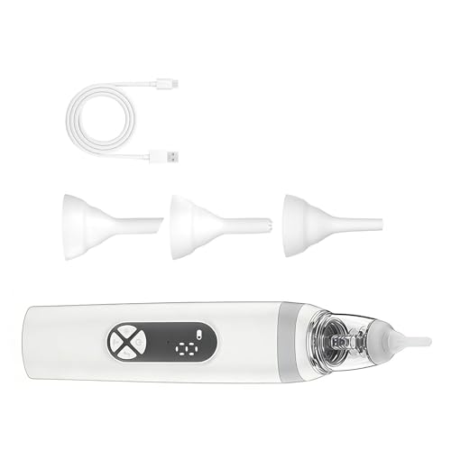 Aspirador nasal eléctrico - Lavable, silencioso, ergonómico y eléctrico con 3 niveles de succión | Aspirador nasal silencioso de succión potente - Para niños, amantes, Familias, E