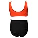 Girls High Waisted Swimsuits Ruched Cross Front Bikini Sets Two Piece Bathing Suit Beach Swimwear for 3-14 Years