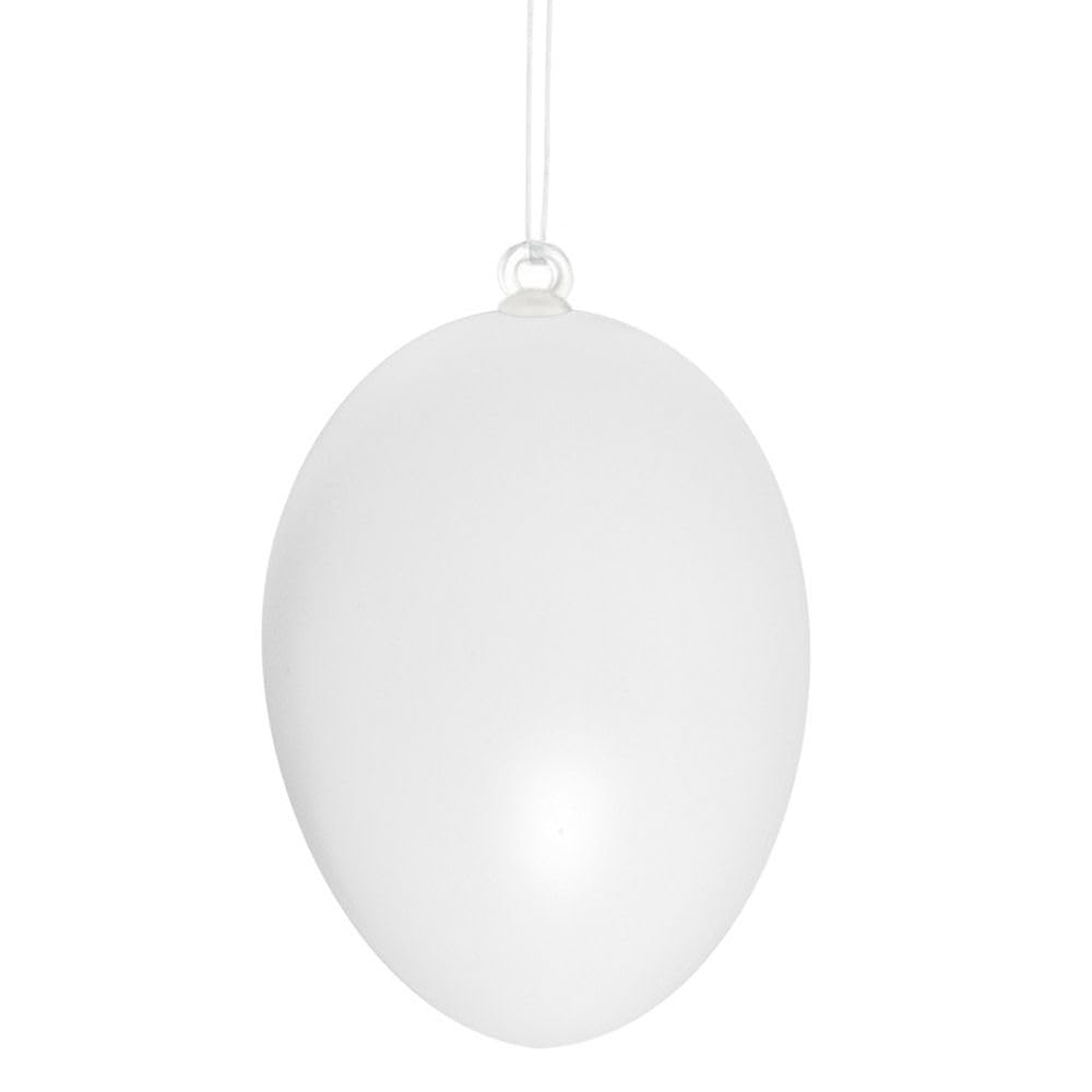 Lote de 100 huevos de plástico con agujero – blanco, 6 cm de alto, Ø 4 cm