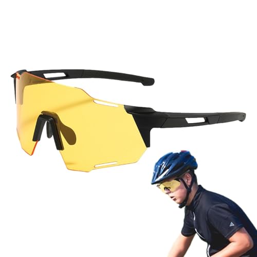 スポーツサングラス-PCロードサイクリングメガネ|防風、防塵スキーゴーグル、ライディングマウンテンバイク用の自転車メガネ、ゴルフ、ランニング、ソフトボール