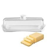 Piattino, burro coperto: supporto, burro tradizionale con coperchio trasparente, contenito...