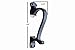 A29 Set of 2 Door Handle Pull, Heavy Duty Long Door Pulls for Kitchen Cabinets, Cabinet Door Pulls, Closet Door Pulls, Cast Iron Black Powder Coat Finish Gate Handles