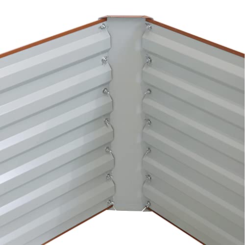 Sunnydaze Rectangular Raised Garden Bed - Pre-Painted Galvalume Steel Vegetable Or Flower Bed Kit - Large Backyard Planter Box - 71" - Brown #TOP4