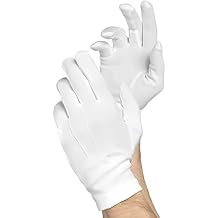 Luxurious White Santa Cotton Gloves - Adult Size 1 Pair - Ultra-Soft, Premium Quality, Classic & Elegant - Perfect For Parties, Holidays & Cosplay