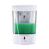 NK Nkare - Dispensador de Jabón automático, 600 ml, Montaje en Pared, Sensor Infrarrojo Automático, Material ABS, Higiénico, Cuidado Personal, Ideal para Cocina, Oficina, Hospital, Hotel, Escuela